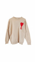 Pull Ami Paris femme Neuf avec Étiquette - Beige rosé - Taille S