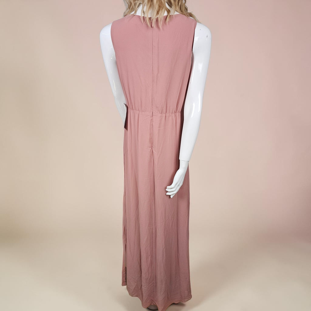Robe longue rose drapée neuve avec étiquette - marque TFNC -taille 42 FR (14 UK)