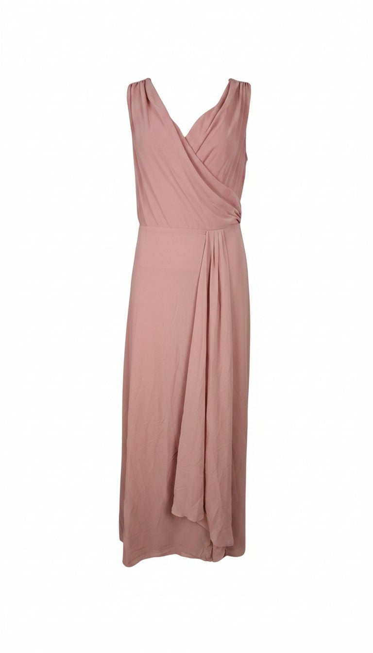 Robe longue rose drapée neuve avec étiquette - marque TFNC -taille 42 FR (14 UK)