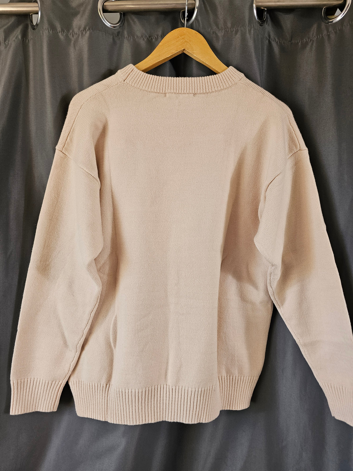 Pull Ami Paris femme Neuf avec Étiquette - Beige rosé - Taille S