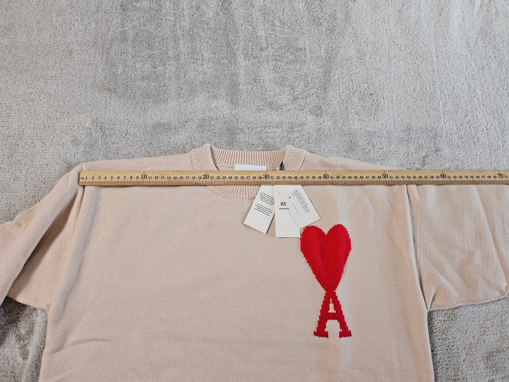 Pull Ami Paris femme Neuf avec Étiquette - Beige rosé - Taille S