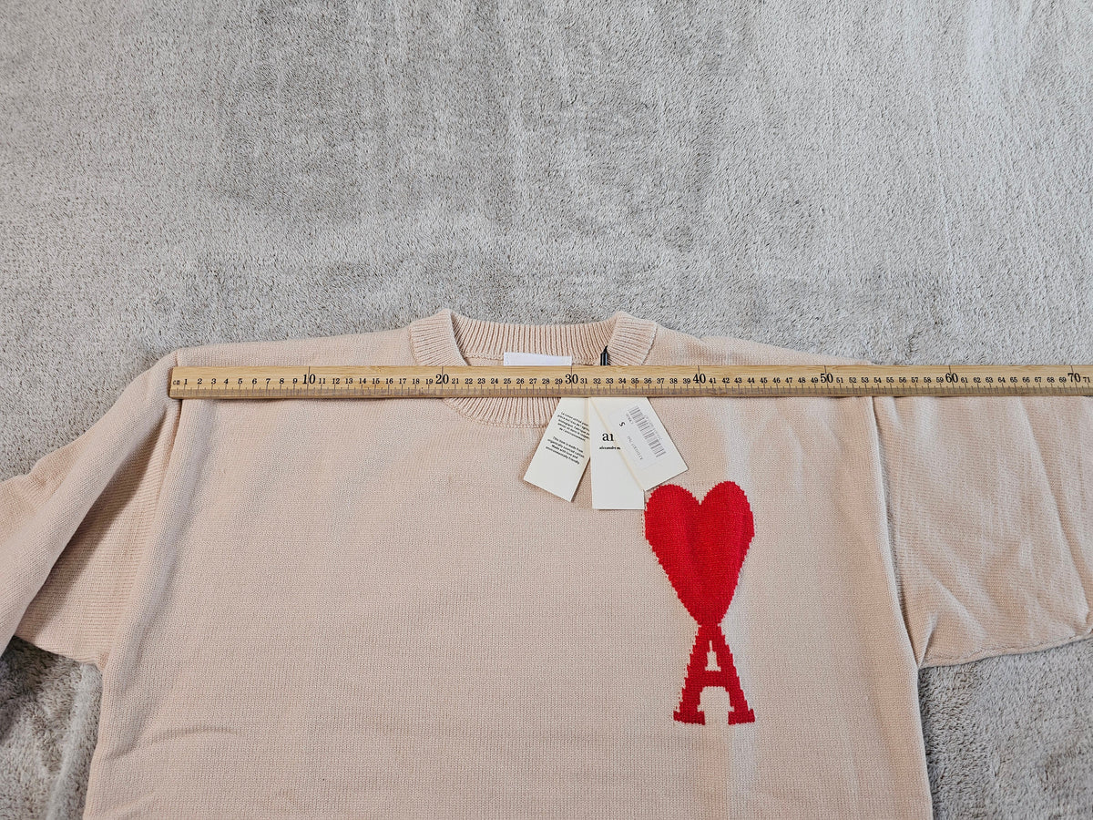 Pull Ami Paris femme Neuf avec Étiquette - Beige rosé - Taille S