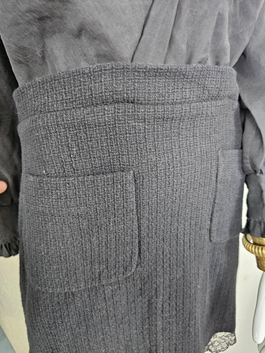 Robe Courte Bimatière Effet Deux Pièces & Dentelle – SEE YOU SOON | Taille L