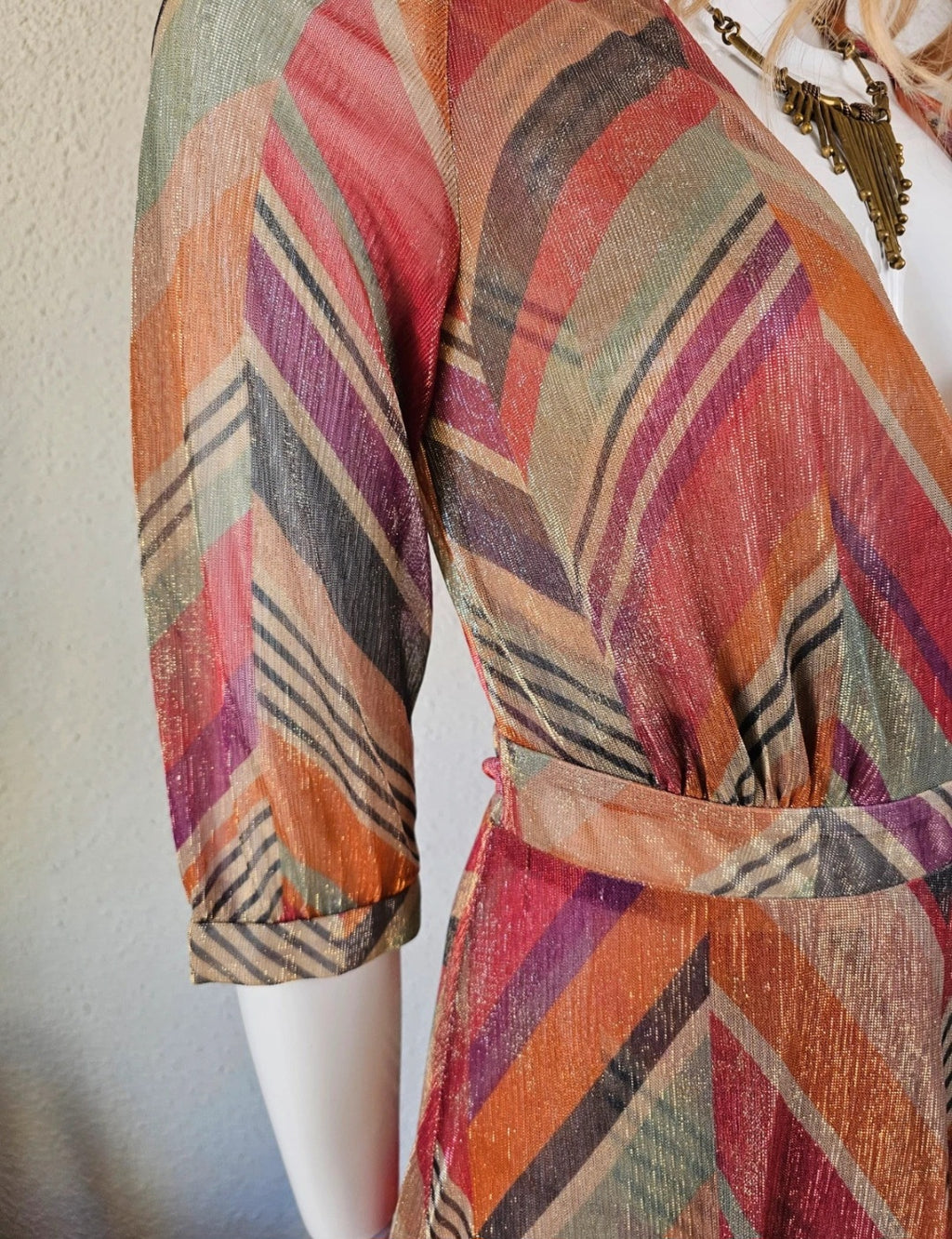 Robe Longue Lurex Lurex & Imprimé Graphique – BA&SH (Modèle PIPA) | Taille 1 / S