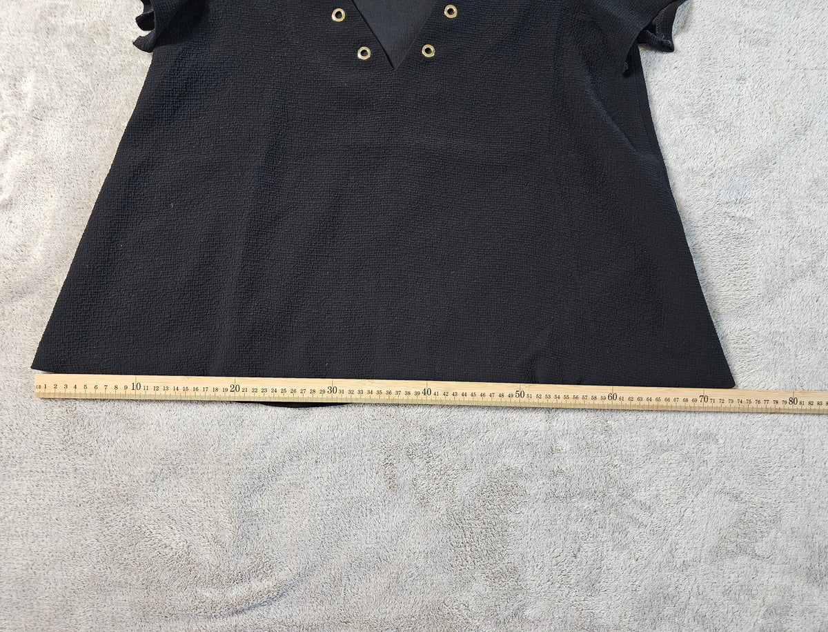 Blouse Noire Texturée à Œillets Dorés "CHESTERFIELD" – BA&SH | Taille 3 / L