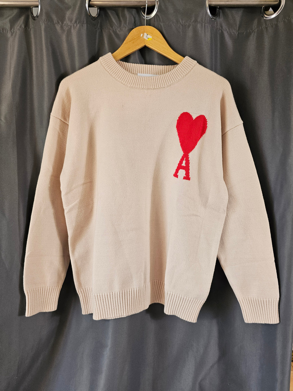 Pull Ami Paris femme Neuf avec Étiquette - Beige rosé - Taille S