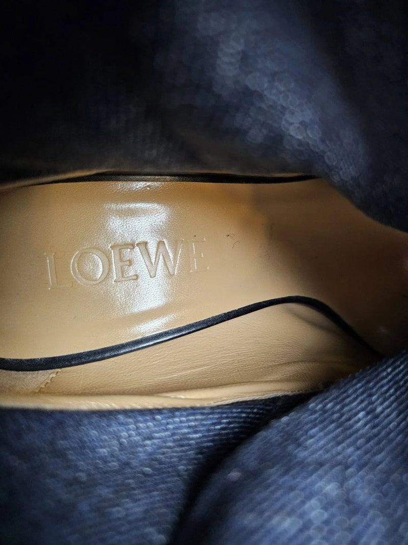 Bottes Oversize Trompe-l'Œil Denim & Cuir – LOEWE | Taille 37