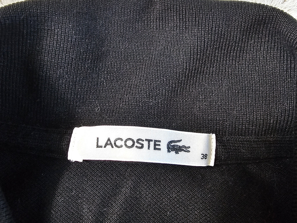Polo Femme Manches Longues Stretch Noir – LACOSTE | Taille 38