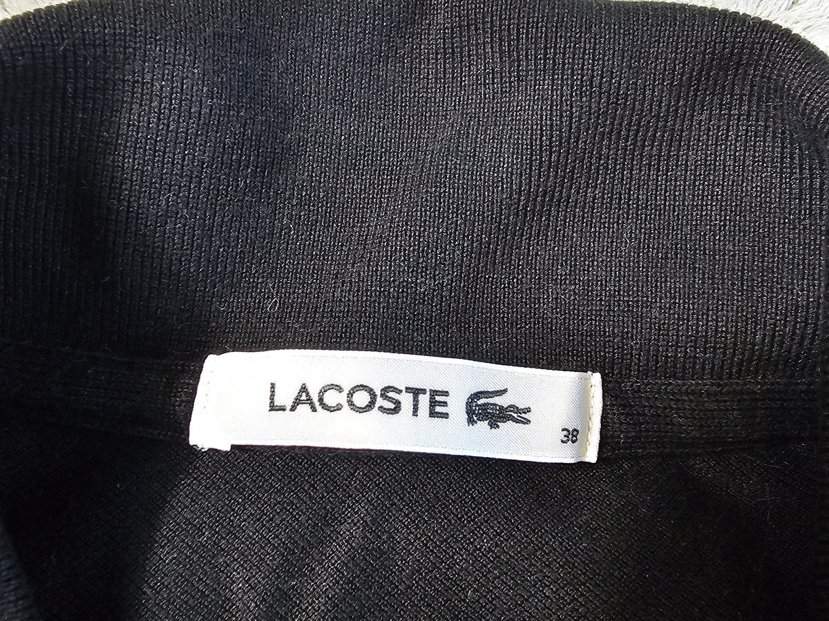 Polo Femme Manches Longues Stretch Noir – LACOSTE | Taille 38